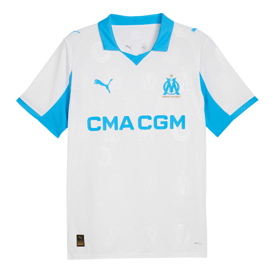 Men's Marseille 2025/26 Home Soccer Jersey product view 1