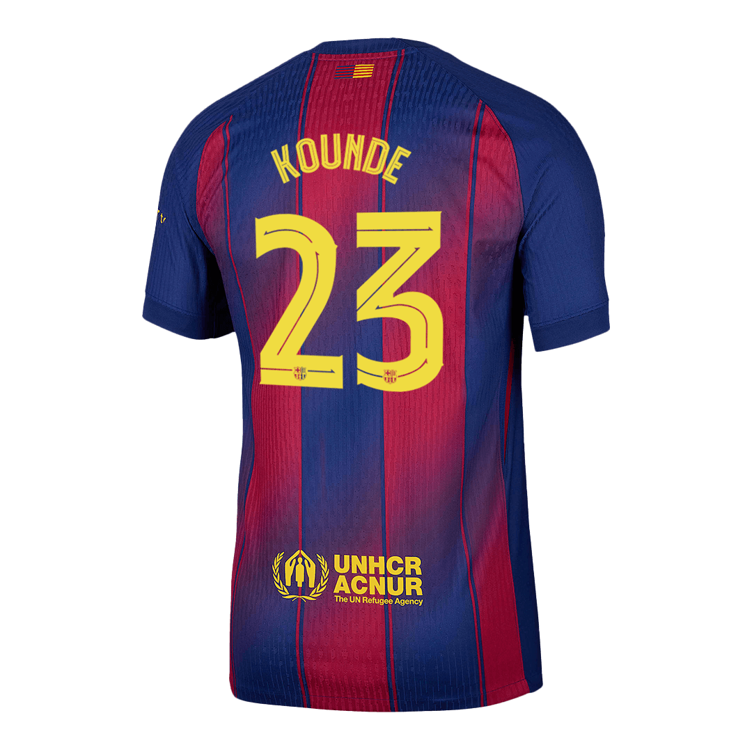 KOUNDE #23 Men's Barcelona UCL 2025/26 Player Version Home Soccer Jersey - Slim Fit product view 14