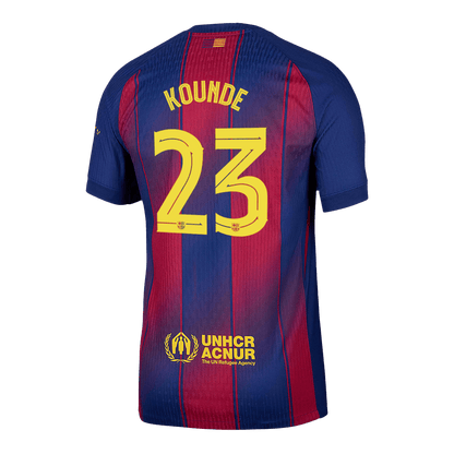 KOUNDE #23 Men's Barcelona UCL 2025/26 Player Version Home Soccer Jersey - Slim Fit product view 14