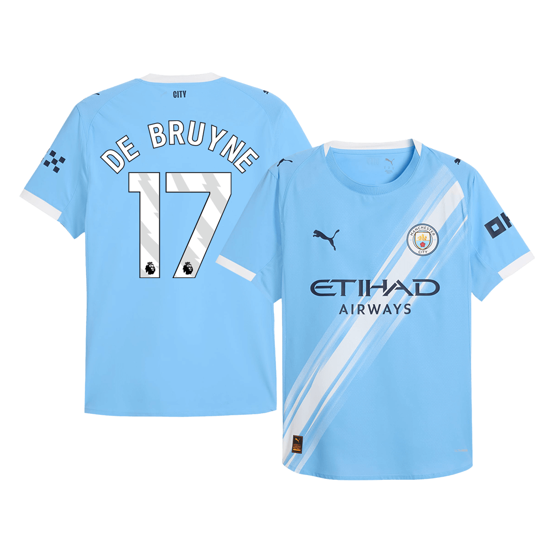 DE BRUYNE #17 Men's Manchester City 2025/26 Player Version Home Soccer Jersey - Slim Fit product view 1