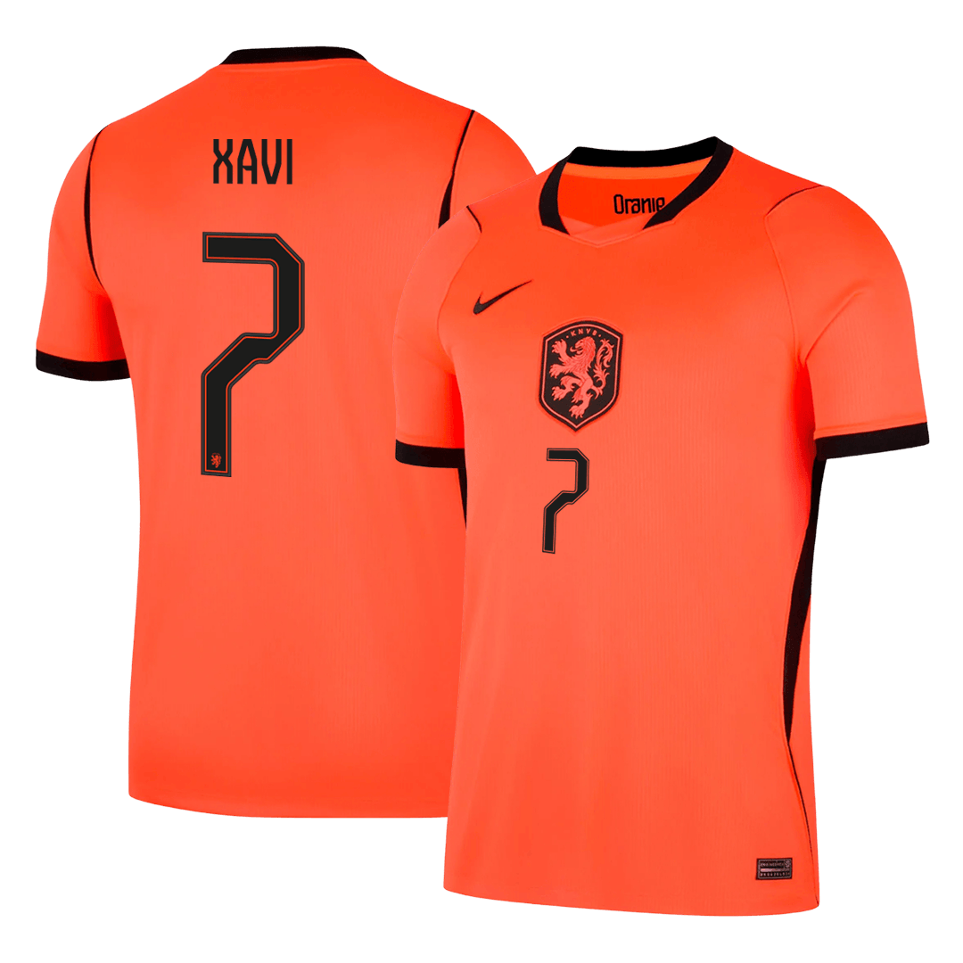 XAVI #7 Men's Netherlands World Cup 2026 Home Soccer Jersey product view 1