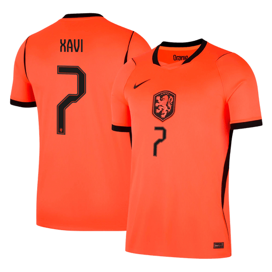 XAVI #7 Men's Netherlands World Cup 2026 Home Soccer Jersey product view 1