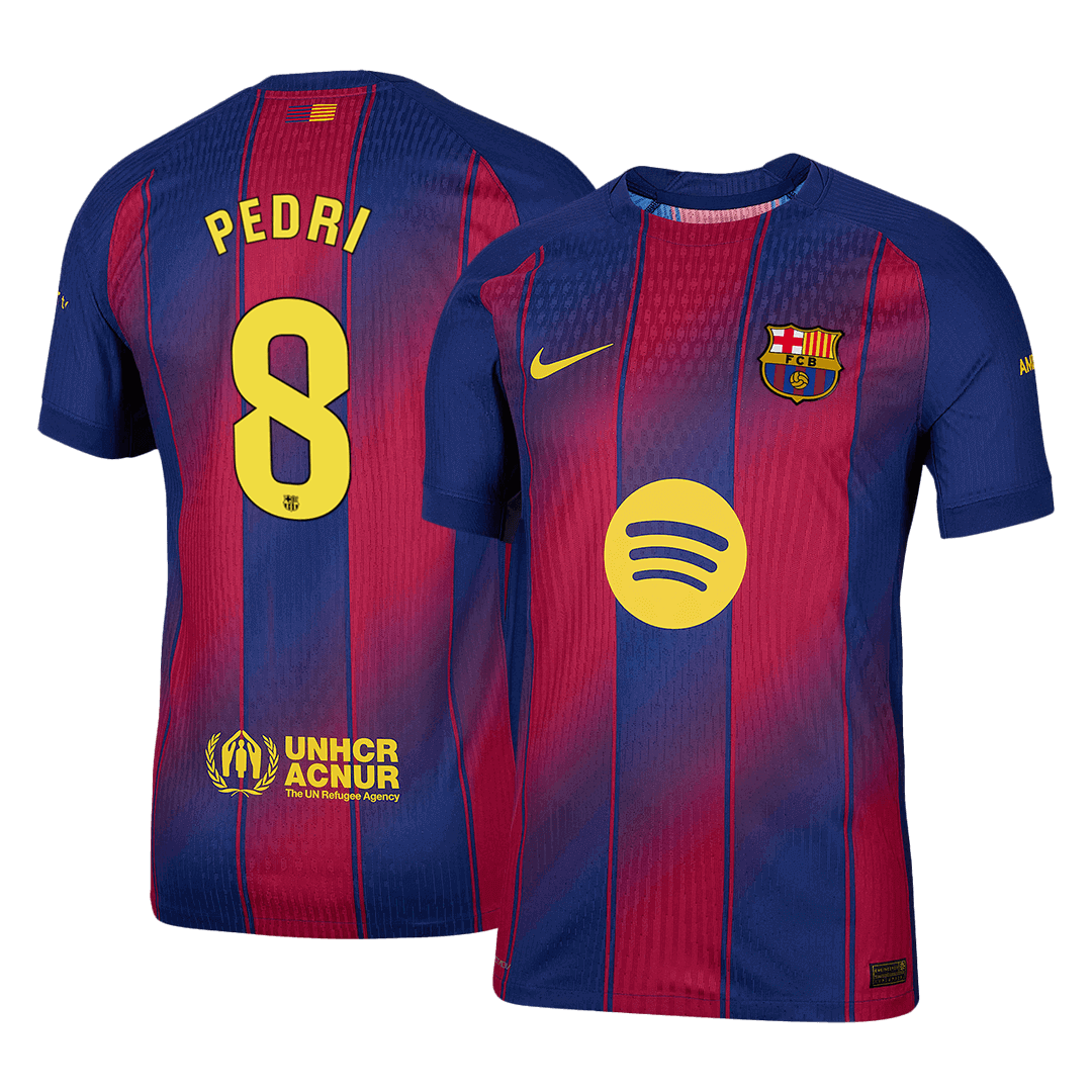 PEDRI #8 Men's Barcelona 2025/26 Player Version Home Soccer Jersey - Slim Fit product view 1