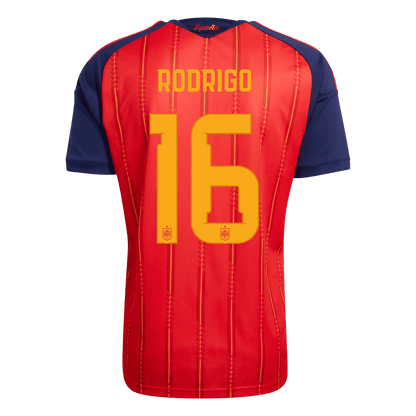 RODRIGO #16 Men's Spain World Cup 2026 Player Version Champion Edition Home Soccer Jersey - Slim Fit product view 3
