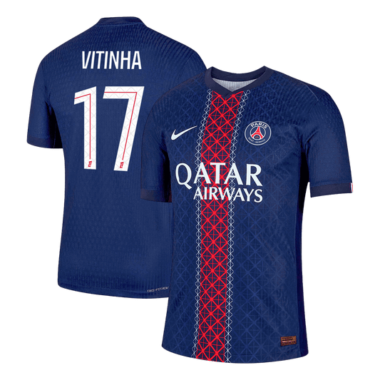 VITINHA #17 Men's PSG 2025/26 Player Version Home Soccer Jersey - Slim Fit product view 1