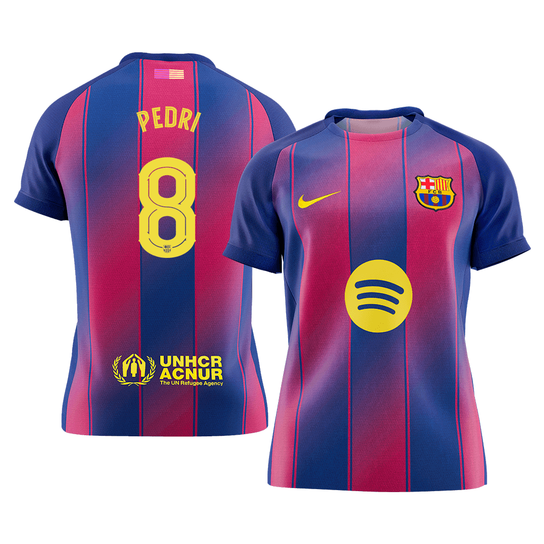 PEDRI #8 Men's Barcelona UCL 2025/26 Home Soccer Jersey Premium product view 1
