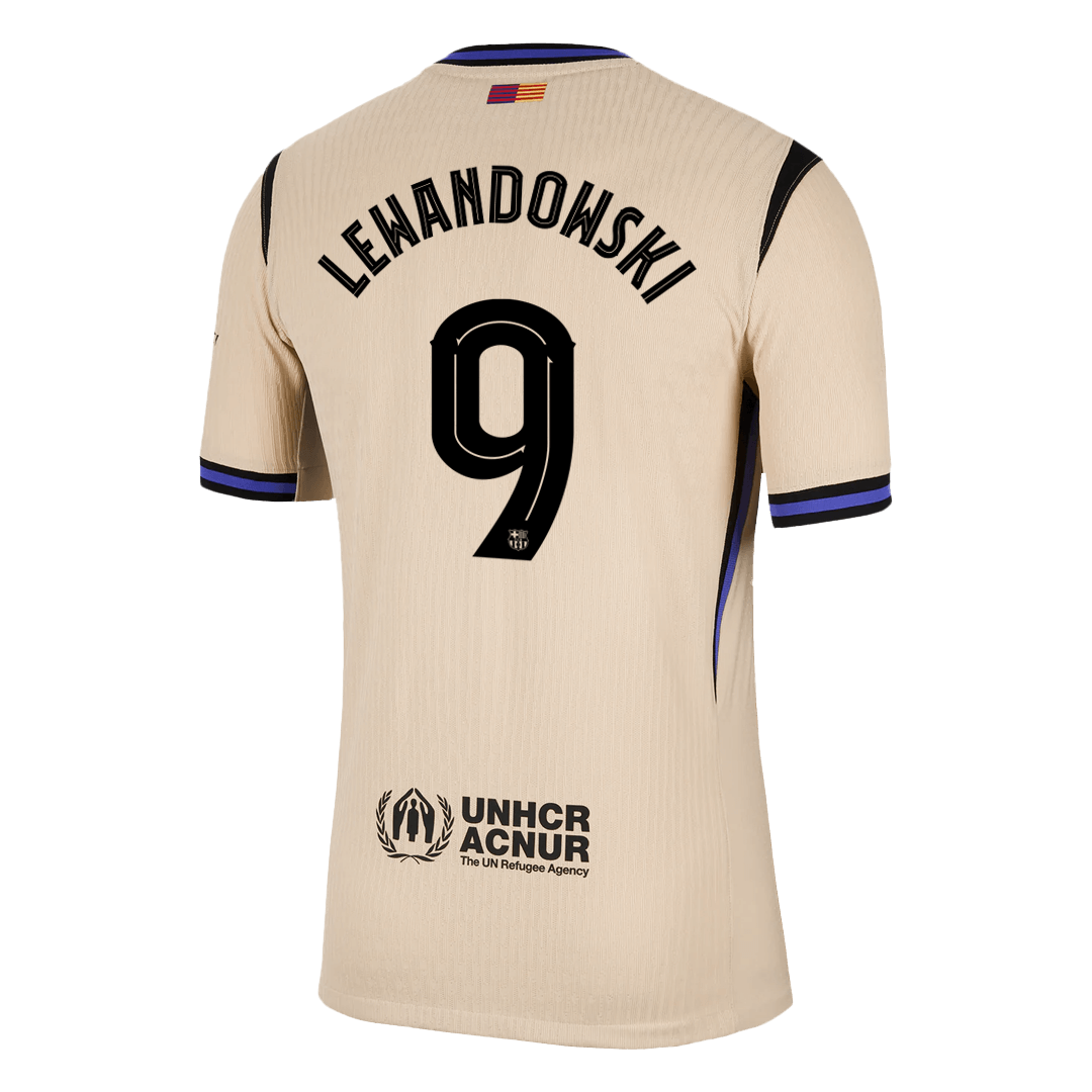 LEWANDOWSKI #9 Men's Barcelona UCL 2025/26 Player Version Away Soccer Jersey - Slim Fit product view 14
