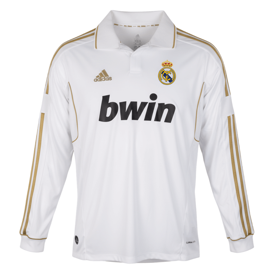 Retro Men's Real Madrid 2011/12 Home Long Sleeve Soccer Jersey product view 1