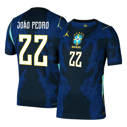 JOÃO PEDRO #22 Men's Brazil World Cup 2026 Player Version Away Soccer Jersey - Slim Fit product view 1