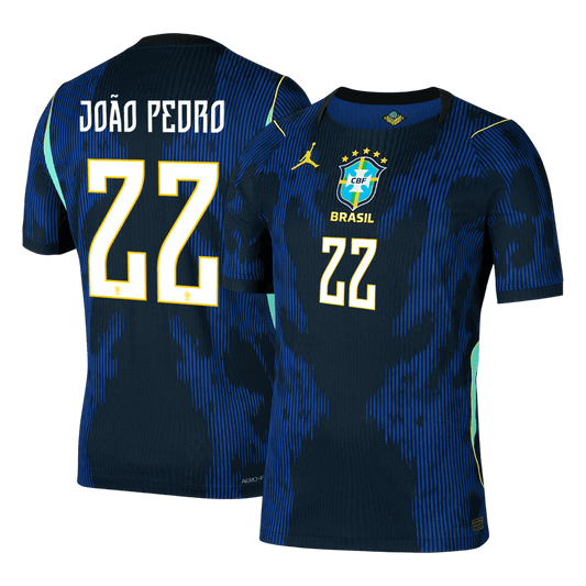 JOÃO PEDRO #22 Men's Brazil World Cup 2026 Player Version Away Soccer Jersey - Slim Fit product view 1