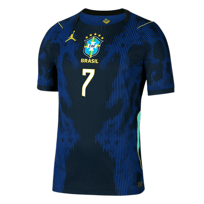 VINI JR. #7 Men's Brazil World Cup 2026 Player Version Away Soccer Jersey - Slim Fit product view 3