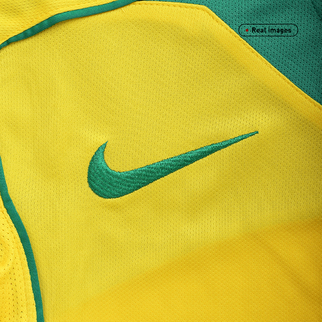 Retro Men's Brazil 2004 Home Soccer Jersey product view 3