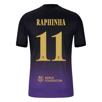 RAPHINHA #11 Men's Barcelona UCL 2026/27 Player Version Away Soccer Jersey product view 3
