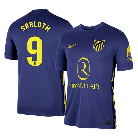 SØRLOTH #9 Men's Atletico Madrid 2025/26 Away Soccer Jersey product view 1