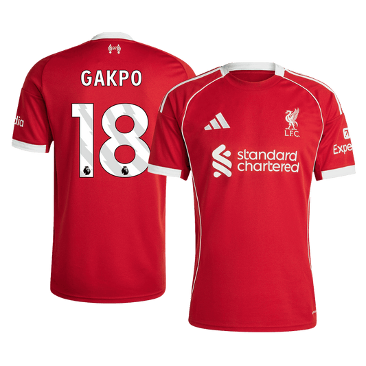 GAKPO #18 Men's Liverpool 2025/26 Home Soccer Jersey product view 1
