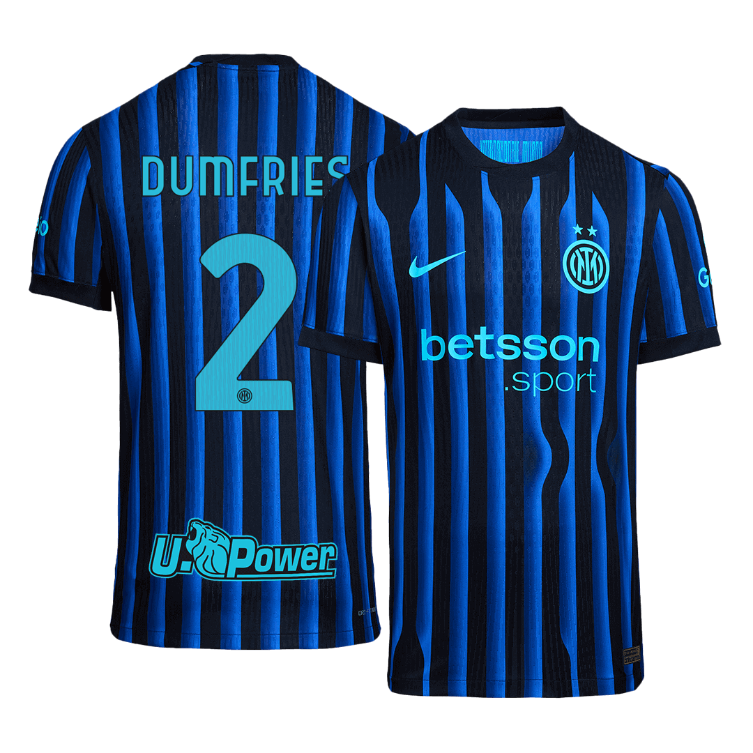 DUMFRIES #2 Men's Inter Milan 2025/26 Player Version Home Soccer Jersey - Slim Fit product view 1
