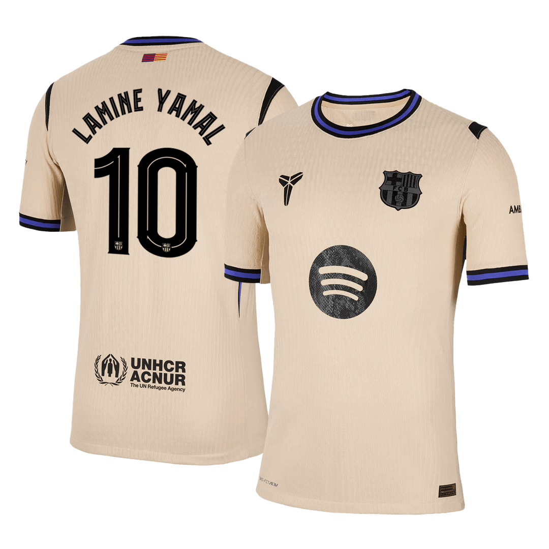 LAMINE YAMAL #10 Men's Barcelona UCL 2025/26 Player Version Away Soccer Jersey - Slim Fit product view 1