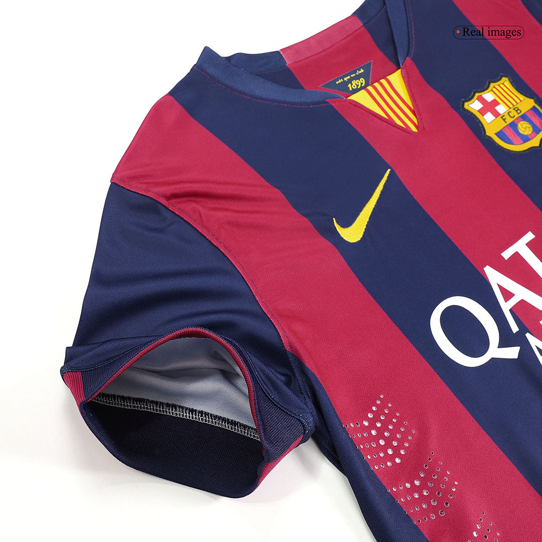 Retro MESSI #10 Men's Barcelona 2014/15 Home Soccer Jersey product view 4