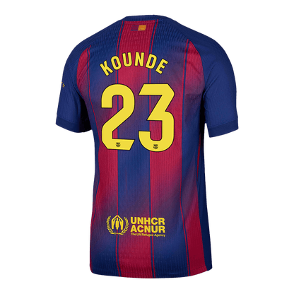 KOUNDE #23 Men's Barcelona 2025/26 Player Version Home Soccer Jersey - Slim Fit product view 14