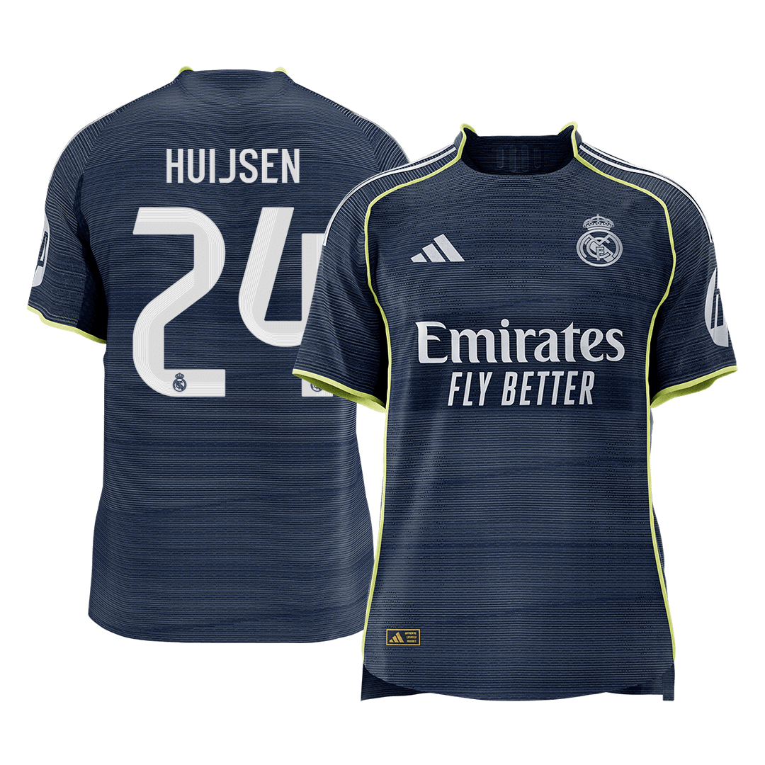 HUIJSEN #24 Men's Real Madrid 2025/26 Player Version Away Soccer Jersey - Slim Fit Premium product view 1