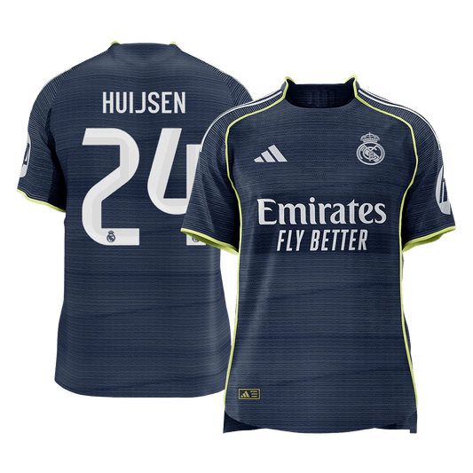 HUIJSEN #24 Men's Real Madrid 2025/26 Player Version Away Soccer Jersey - Slim Fit Premium product view 1