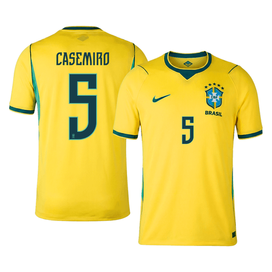 CASEMIRO #5 Men's Brazil World Cup 2026 Home Soccer Jersey Premium product view 1