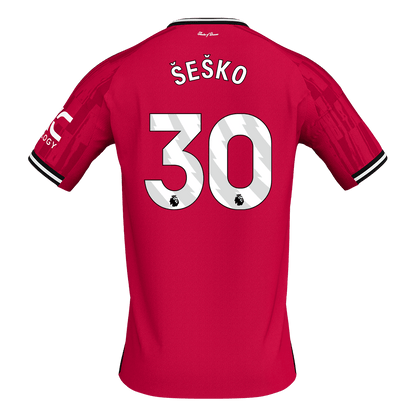 ŠEŠKO #30 Men's Manchester United 2025/26 Home Soccer Jersey Premium product view 9