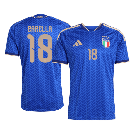 BARELLA #18 Men's Italy World Cup 2026 Home Soccer Jersey Premium product view 1