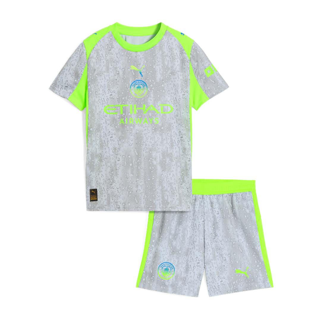 Kid's Manchester City 2025/26 Third Away Soccer Jersey Kit
