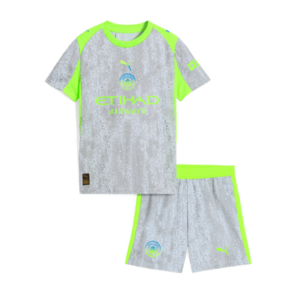 Kid's Manchester City 2025/26 Third Away Soccer Jersey Kit