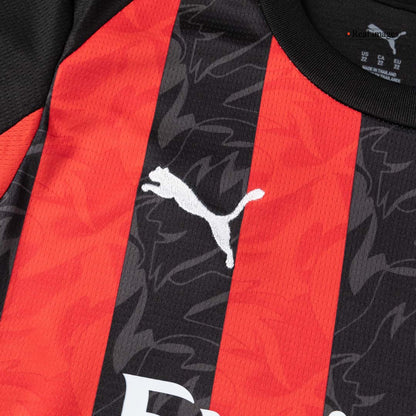 Kid's AC Milan 2025/26 Home Soccer Jersey Full Kit