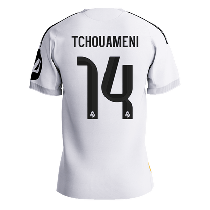 TCHOUAMENI #14 Men's Real Madrid 2025/26 Player Version Home Soccer Jersey - Slim Fit Premium product view 9