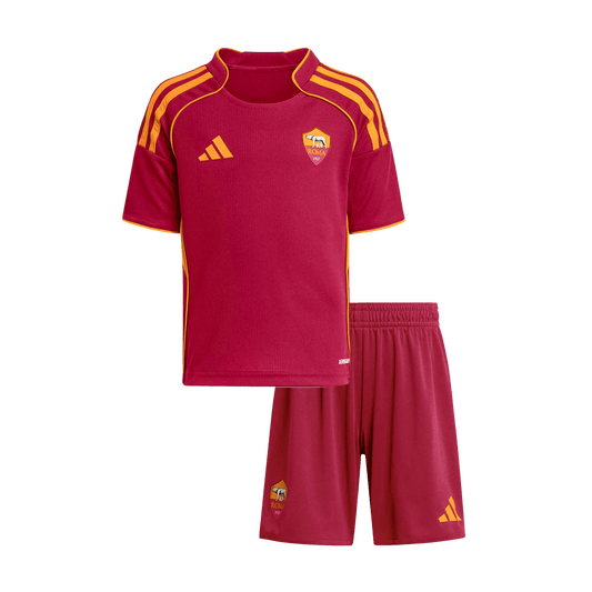 Kid's Roma 2025/26 Home Soccer Jersey Kit