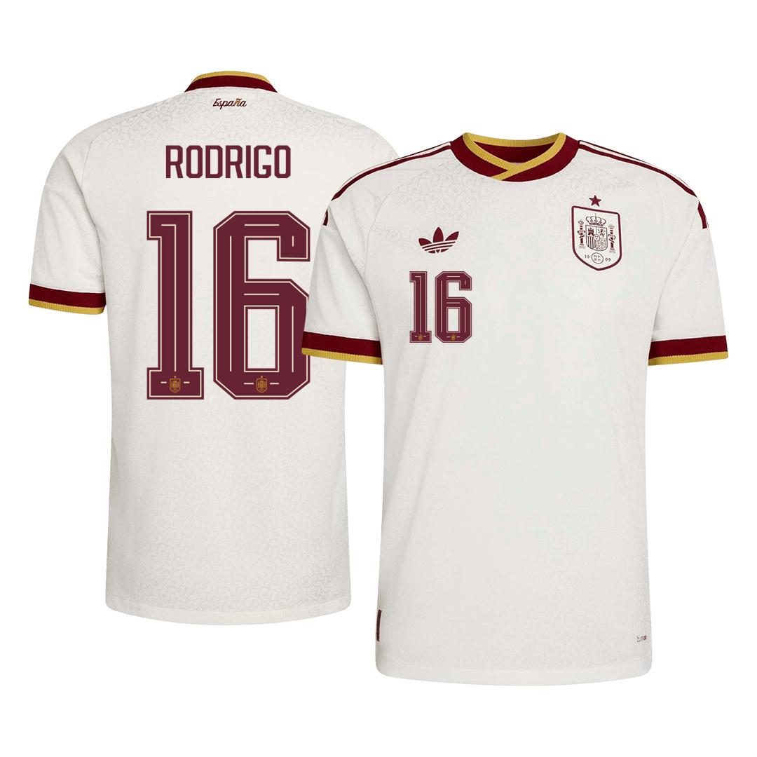 RODRIGO #16 Men's Spain World Cup 2026 Player Version Away Soccer Jersey - Slim Fit product view 1