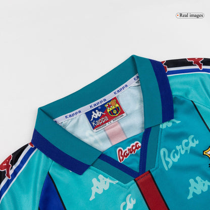 Retro Men's Barcelona 1996/97 Away Soccer Jersey product view 6