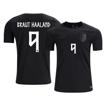 BRAUT HAALAND #9 Men's Norway World Cup 2026 Away Soccer Jersey product view 1