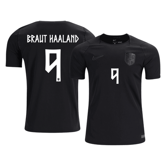 BRAUT HAALAND #9 Men's Norway World Cup 2026 Away Soccer Jersey product view 1
