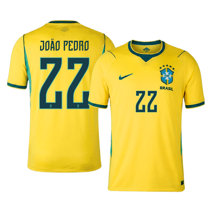 JOÃO PEDRO #22 Men's Brazil World Cup 2026 Home Soccer Jersey Premium product view 1