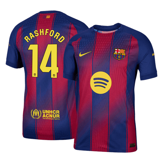 RASHFORD #14 Men's Barcelona 2025/26 Player Version Home Soccer Jersey - Slim Fit product view 1
