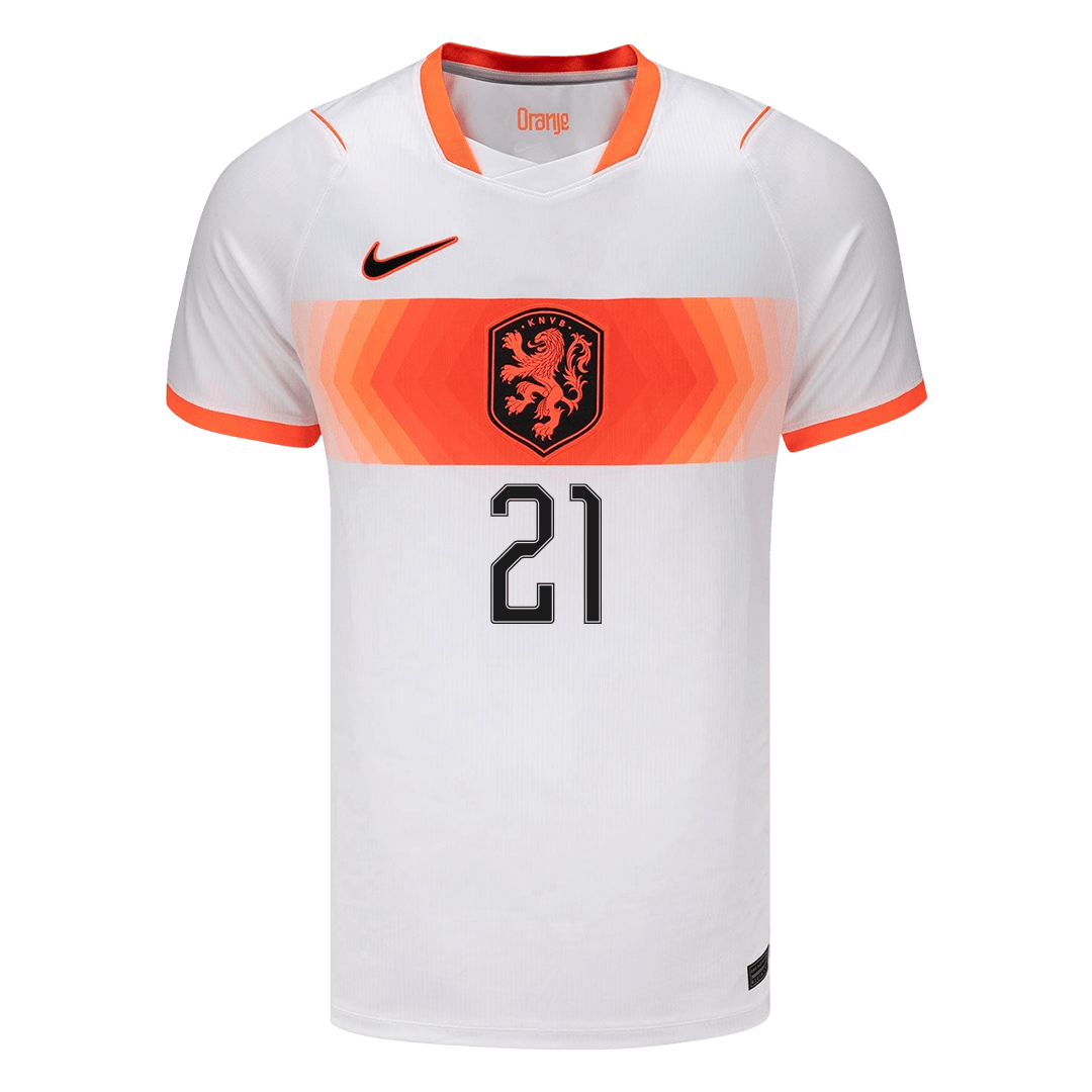 F.DE JONG #21 Men's Netherlands World Cup 2026 Away Soccer Jersey product view 2
