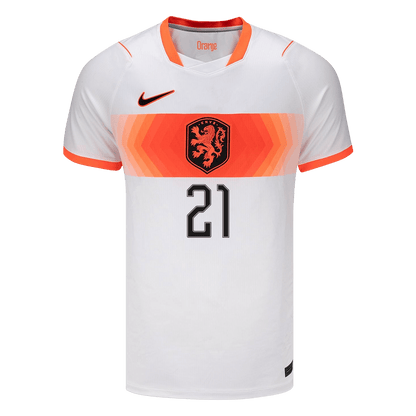 F.DE JONG #21 Men's Netherlands World Cup 2026 Away Soccer Jersey product view 2