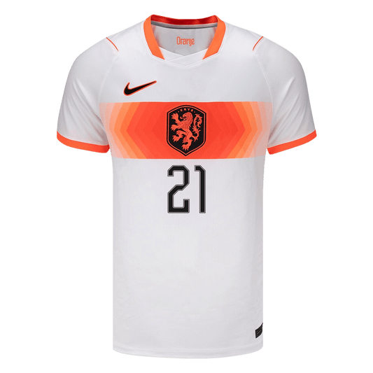 F.DE JONG #21 Men's Netherlands World Cup 2026 Away Soccer Jersey product view 2