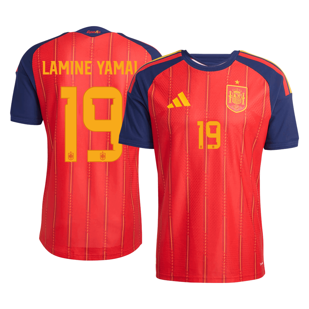LAMINE YAMAL #19 Men's Spain World Cup 2026 Player Version Home Soccer Jersey - Slim Fit product view 1