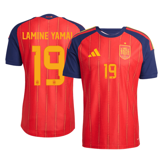 LAMINE YAMAL #19 Men's Spain World Cup 2026 Player Version Home Soccer Jersey - Slim Fit product view 1