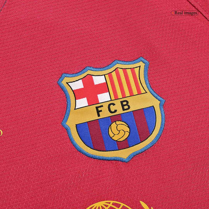 Retro MESSI #10 Men's Barcelona UCL UCL Final 2008/09 Home Long Sleeve Soccer Jersey product view 8