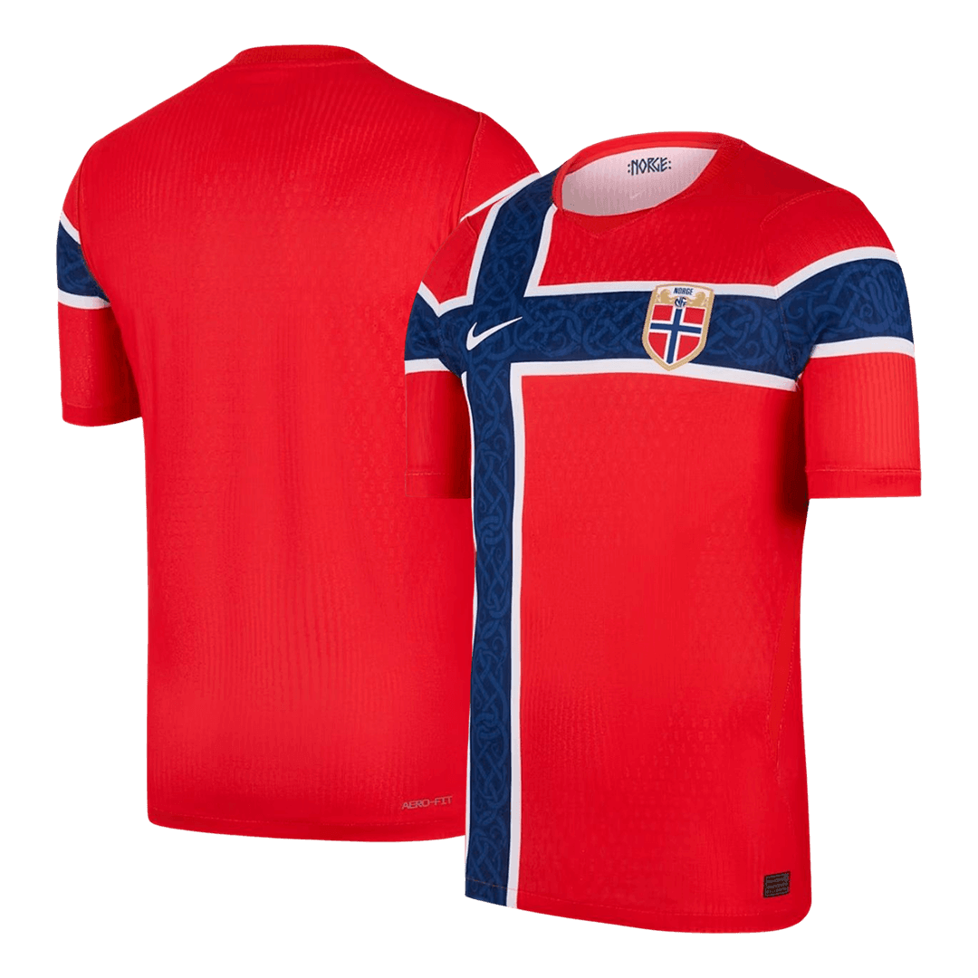 Men's Norway World Cup 2026 Player Version Home Soccer Jersey - Slim Fit product view 9