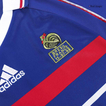 Retro ZIDANE #10 Men's France World Cup 1998 Home Soccer Jersey product view 5