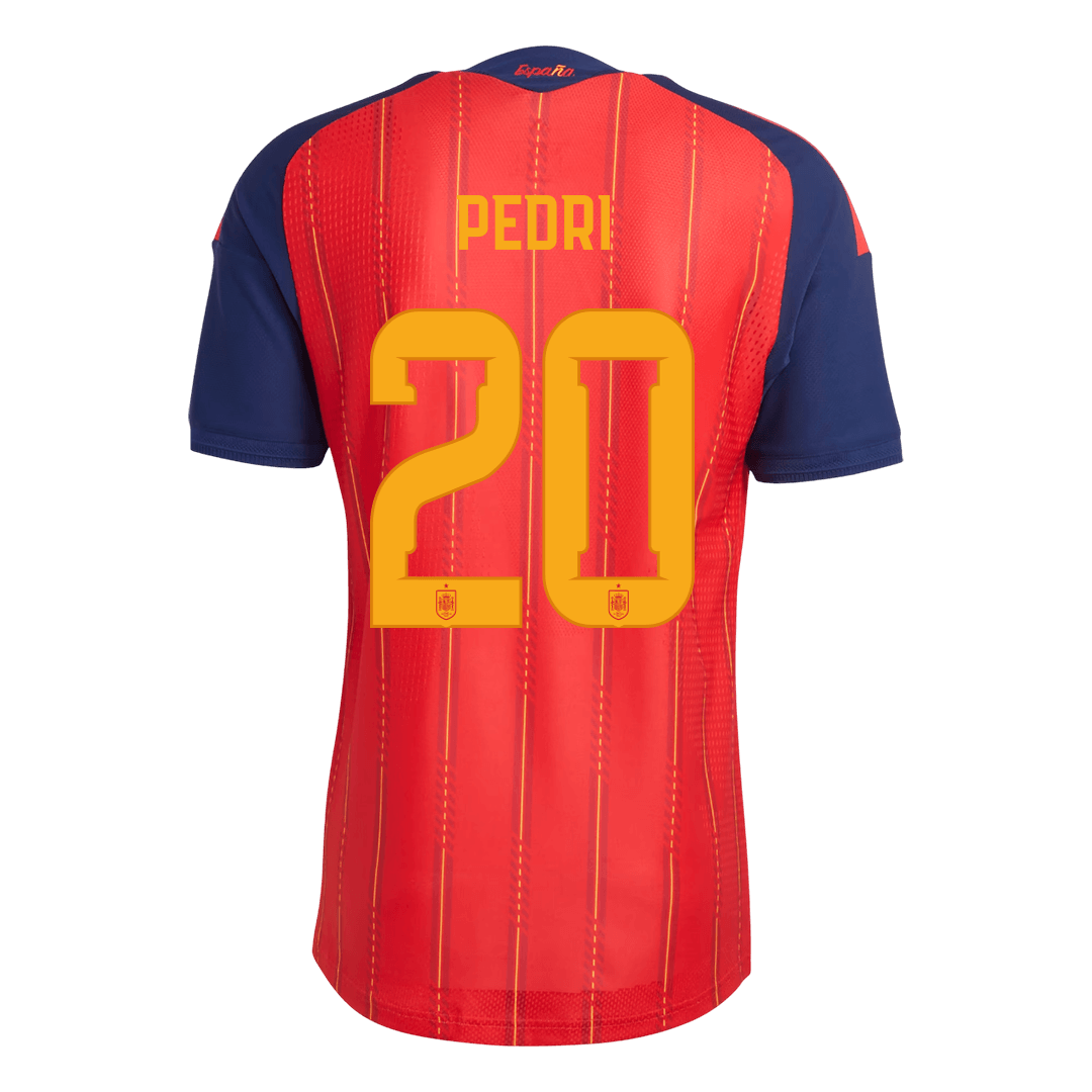 PEDRI #20 Men's Spain World Cup 2026 Player Version Home Soccer Jersey - Slim Fit product view 3