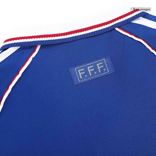 Retro Men's France 1998 Home Soccer Jersey product view 2