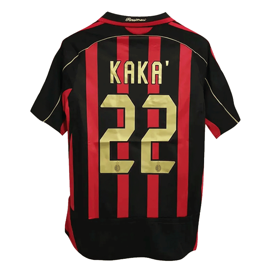 Retro KAKA' #22 Men's AC Milan 2006/07 Home Soccer Jersey product view 1